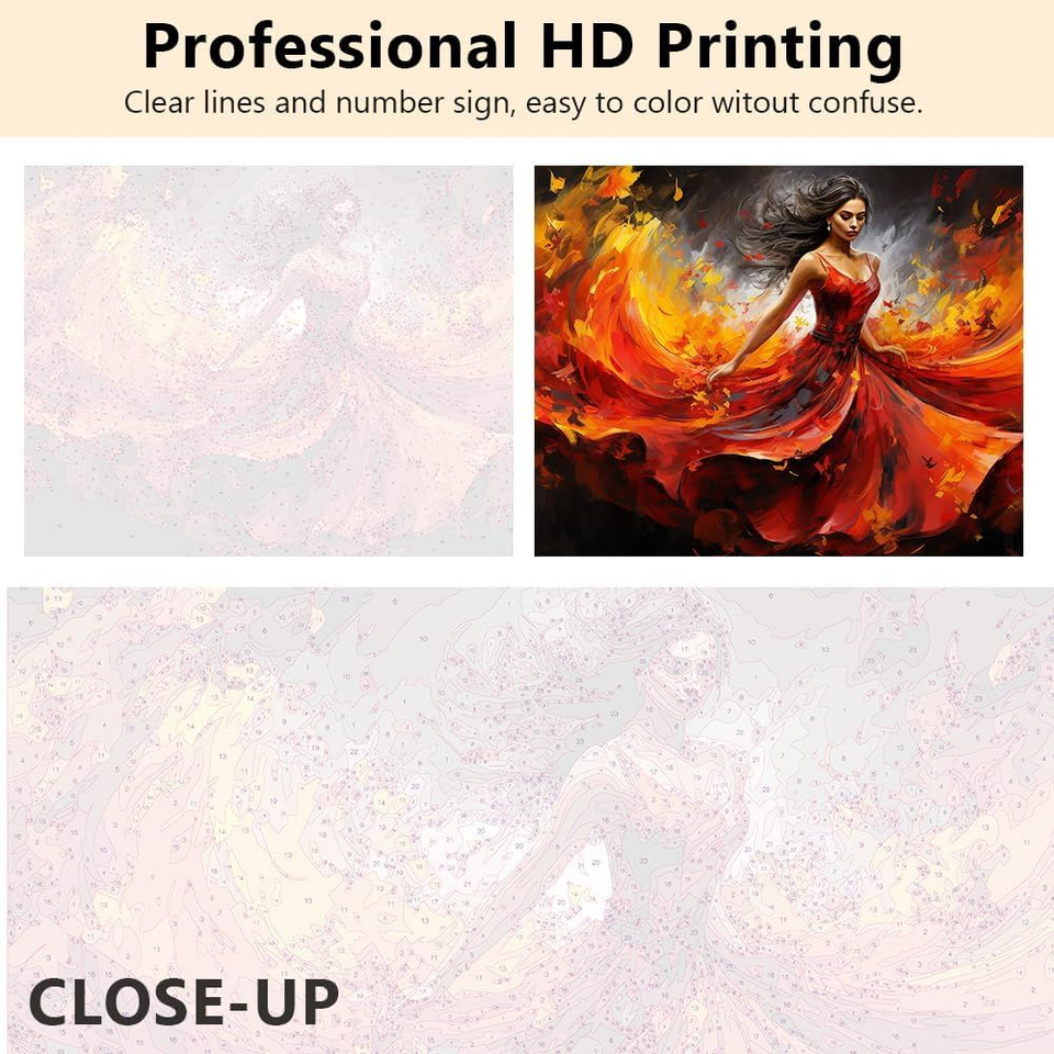 Women Paint by Numbers Kit for Adults Paint by Number Kits for Kids on