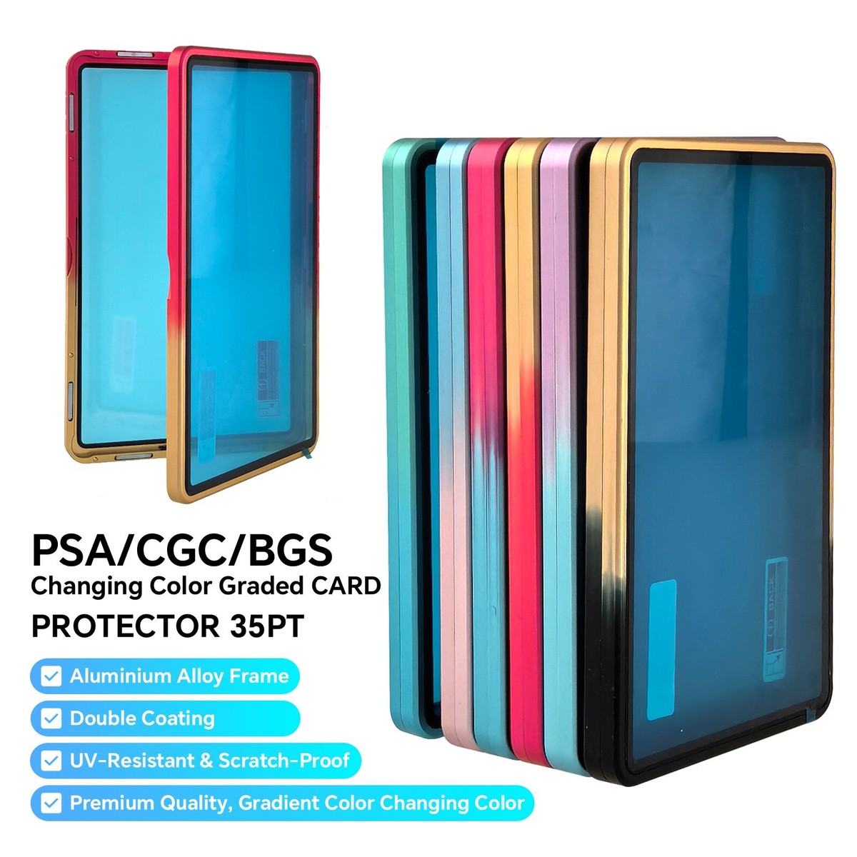 psaケース(Graded Guard)　purple 3枚 PSA Graded Slab Protector Case (Purple) With Magnet Custom