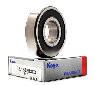 NEW  63/28 2RS C3 KOYO BALL BEARING, RUBBER SEALED 28x68x18 mm 63/28 DDU