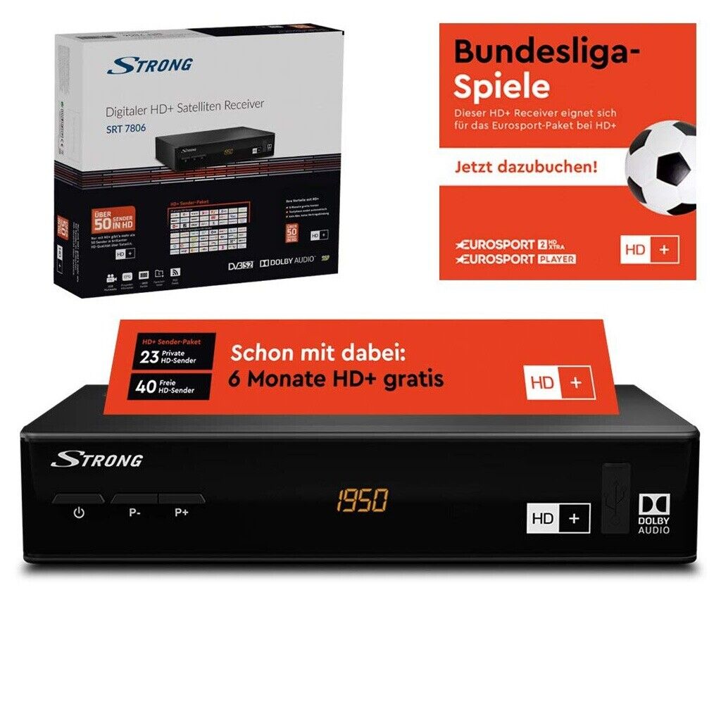Strong SRT 7806 incl. 6 months HD+ satellite receiver