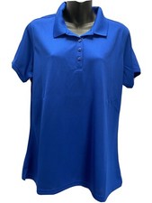 Port Authority Ladies Polo Shirt Blue LK110 Dry Zone UPF 30 UV Micro Mesh