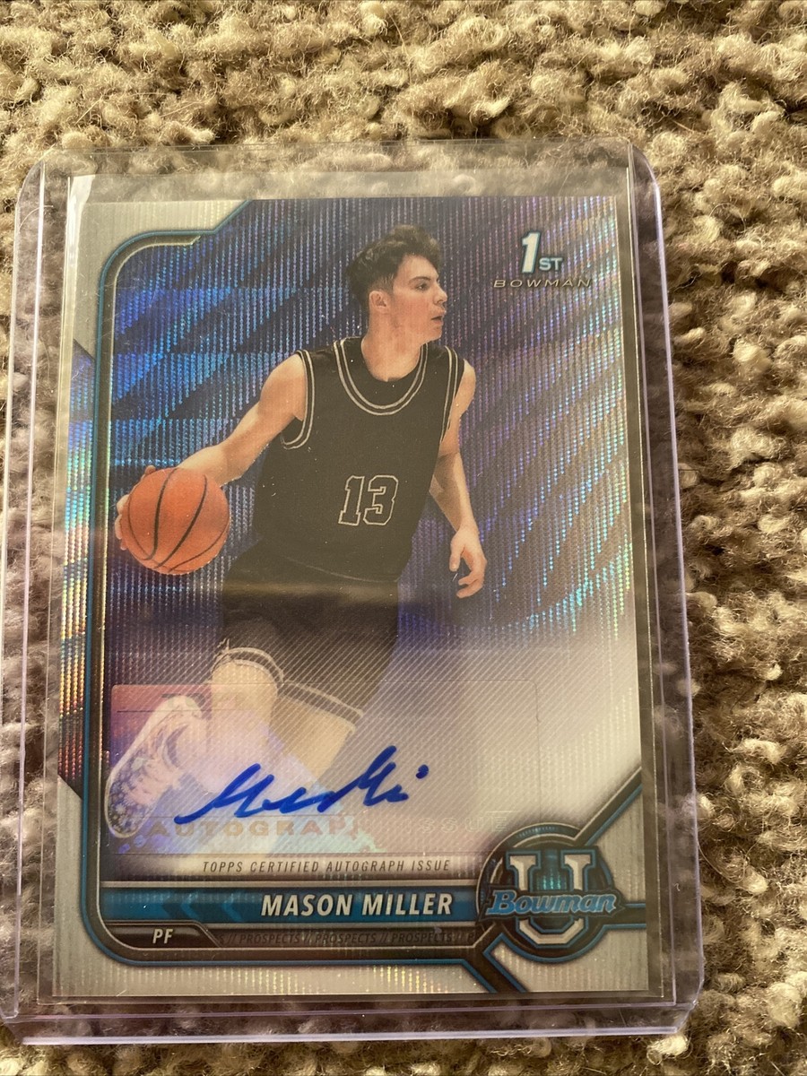 2021-22 BOWMAN UNIVERSITY MASON MILLER AUTO Wave Prizm /199! | eBay