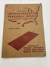 1941 Official Interscholastic Football Rules & Play Situations Rule Book