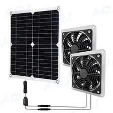 Solar Panel Fan Kit Solar Waterproof Exhaust Fans 30W Panel for Attic Shed Barn