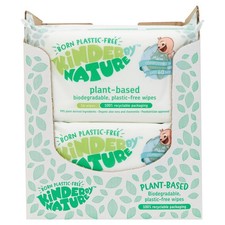 Kinder by Nature Plant-Based Baby Wipes - 100 Biodegradable, Compostable, 672 W