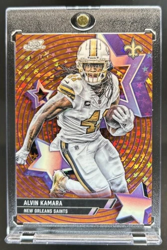 2025 Topps Cosmic Chrome Alvin Kamara Orange Refractor (RAW)