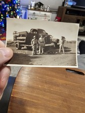 Vintage Photo Snapshot Soldiers Working On Trucks Military WW2 OF 