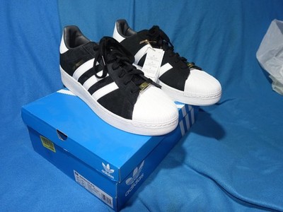 Adidas Superstar XLG Schwarz Weiß Black White Gold Sneakers US16 51 1/3 UK15 Rar