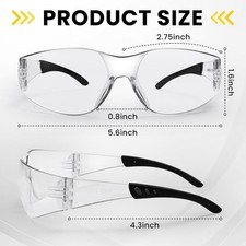 Clear Scratch Impact Resistant Safety Glasses Protective Eyewear 30 Pack for