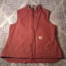 Carhartt Women s Sherpa Lined Vest Rose Lg WV001 No Tag See Pics For Measuremnt