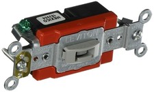 Leviton 20-Amp, 120/277-Volt, Toggle Locking Single-Pole AC Quiet Switch, A7