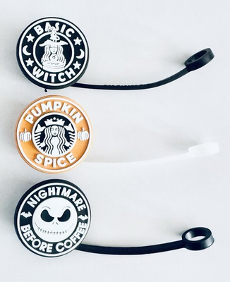 #ad 3 Pack Starbucks Basic Witch Coffee Straw Toppers For Straws Tumblers Stanley $6.26