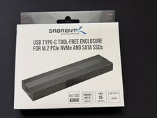 NEW SABRENT USB Type C Enclosure For M.2 PCIe NVMe And SATA SSD EC-SNVE