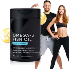 Omega 3 Fish Oil 1250mg Softgels   EPA 690mg  DHA 260mg-Triple Strength