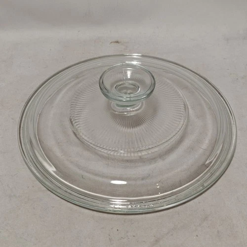 Vintage PYREX G5C Corning Ware Round Glass Ribbed Lid 7-3/4” Outer Diameter
