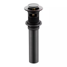1-1/2 In. Brass Bathroom and Vessel Sink Push Pop-Up Drain Stopper with Overflow