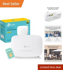 TL-MR105 Mobile WiFi Router - Fast N300Mbps, Free SIM, Connect 32 Devices Easily
