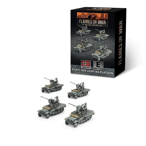 German Sd Kfz 10/4 Light AA Platoon - Early War - Flames of War - Brand New