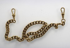 Unisex Gold Stainless Shiny Pocket Watch Replacement Chain Fob 11 1/2" Inch
