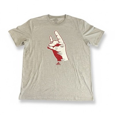 Adidas NC State Wolfpack T-Shirt XL Gray NWT Wolf Hand Sign