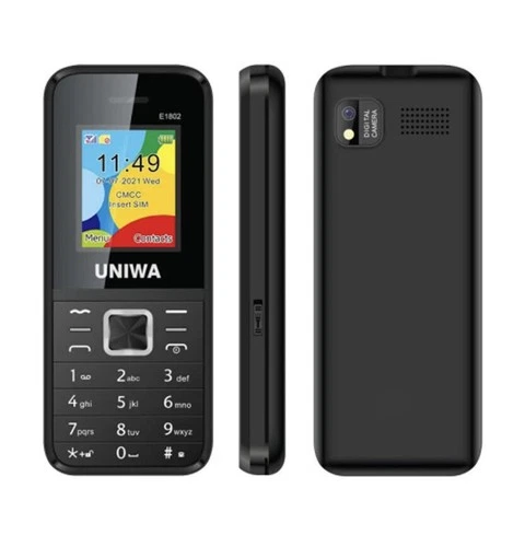 UNIWA E1802, Dumb Phone, Dual Sim, Torch, FM Radio, GSM Multimedia 2g Phone
