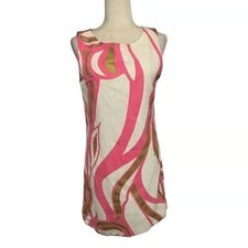 RARE Versace Jeans Couture Pink Gold White Dress 30/44 Cocktail VINTAGE