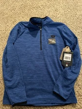 Mossy Oak Dayspring Quarter Zip Fleece Blue/Black Size Small