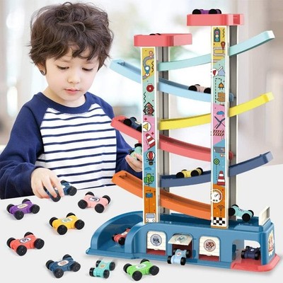 Gliding Car Toy Toddler Toys Ramp Race Track Gifts Zig Zag Car... 