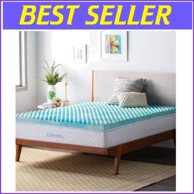 Blue Swirl Gel-Infused Memory Foam Topper - 3 Inch, Full Size Sleep Upgrade