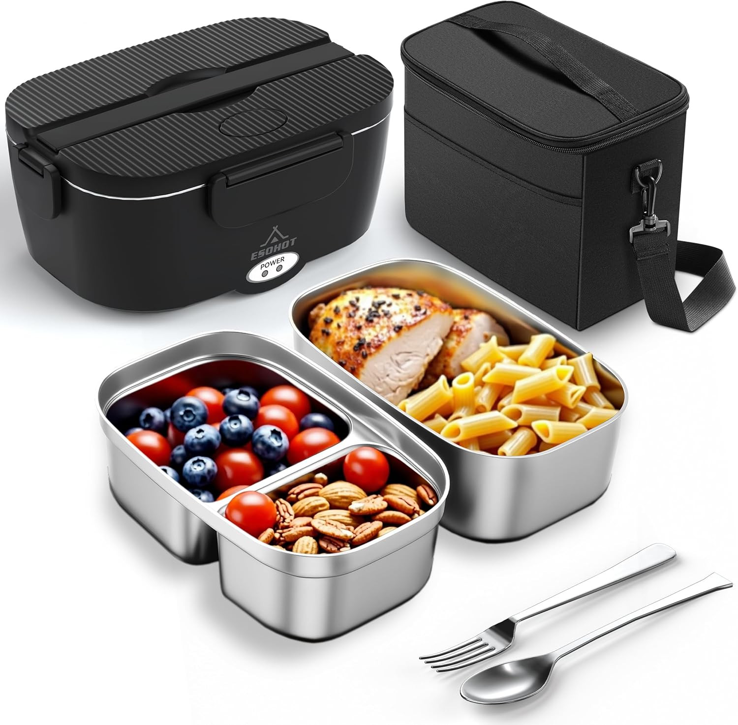 Scalda Vivande Elettrico 120W 3-in-1 - Lunch Box Riscaldabile 12V/24V/220V