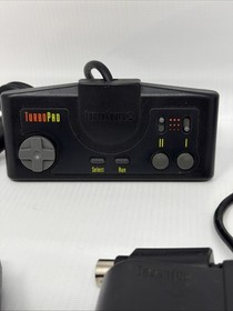2 X Turbo Grafx 16 Turbo Pad Controllers OEM + Turbo Tap + Antenna Tested