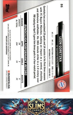 2021-22 Topps Chrome Bundesliga FC Bayern Munchen Leon Goretzka