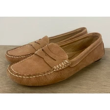 Women Lauren Ralph Lauren Camila Genuine Leather slip-on suede penny loafers 7B