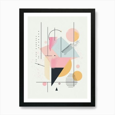 Abstraktes geometrisches Muster 16 Kunst P gerahmtes Wandbild Poster Leinwanddruck Bild