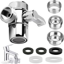 3 Way Shower Head Diverter Valve, Tap to Shower Adapter for Bath Taps Brass