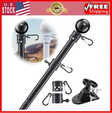 5Ft Heavy Duty Flag Pole Kit – Tangle-Free Stainless Steel for Outdoor House, Po