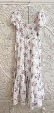 Aerin X LoveShackFancy Angie Maxi Dress Wild Geranium Flowers Cotton  Sz 6