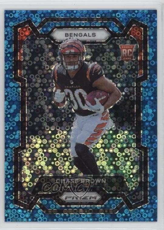 2023 Panini Prizm Rookies No Huddle Blue 87/95 Chase Brown #318 Rookie RC 13c1