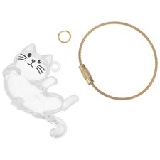 Pet Hair Fillable Keychain Cat Memorial Toys Container