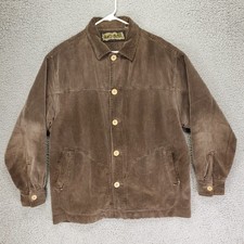 Mod-O-Doc Corduroy Chore Jacket Mens M Brown Cotton Workwear Lined Vintage 90s