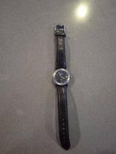 Raymond Weil Parsifal W1 3000 Ladies Watch Black Dial Sapphire Leather Strap
