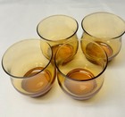 Libbey Amber Tulip Tumblers Set of 4 Solid Glass 3.5in Dia x 3in H — photo 2