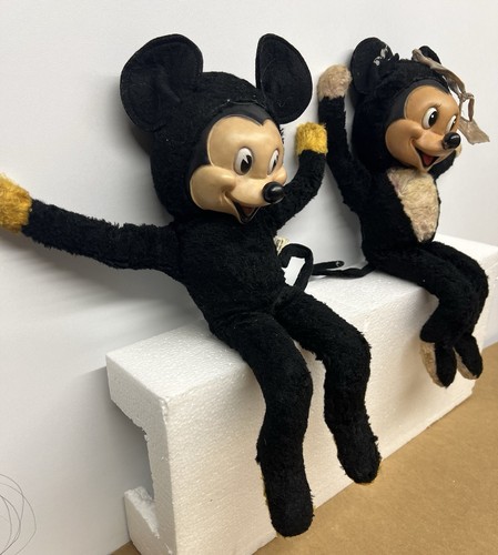 "Figuras de peluche vintage de Gund Mickey y Minnie Mouse de los primeros 20""" - Imagen 10 de 24