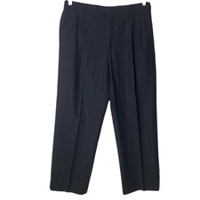 Nwot Brooks Brothers 346 Black Stretch Wool Lycra Blend Slacks Pants 34x31 Pleat