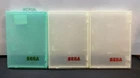 Lot Of 3 VTG Sega Genesis Clamshell Case - Clear Red Lettering - 7.25" x 5.25"
