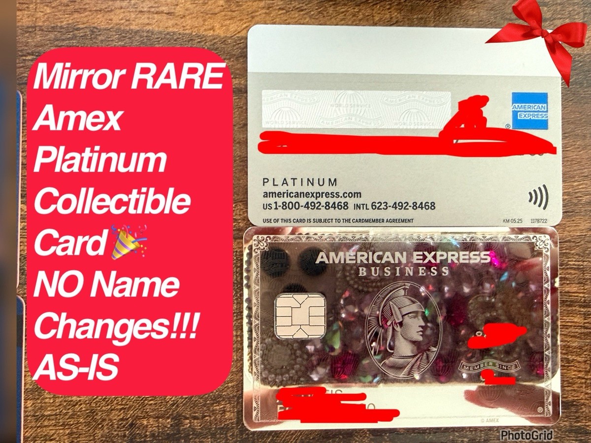 New MIRROR AMEX American Express Platinum Metal Biz Card REAL