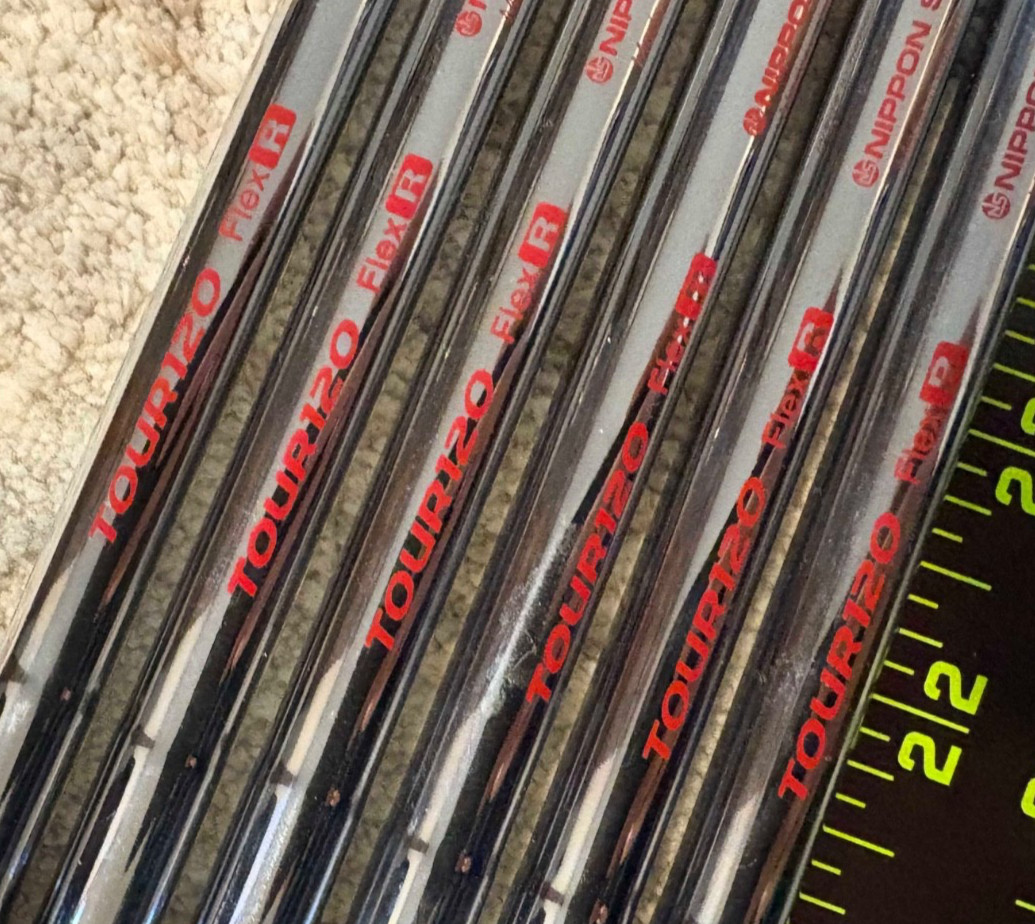 Used Nippon Modus Tour 120 Regular Flex .355 tip 5 thru PW Shafts