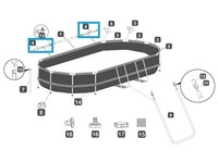 Bestway Ersatzteil Poolstange D Horizontal FüR Power Steel Pools 427 / 488 Cm