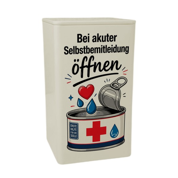 Dose 900Ml Selbstbemitleidung - Vorratsdose Mit Herz Und TräNen Mit Spruch: Bei-image