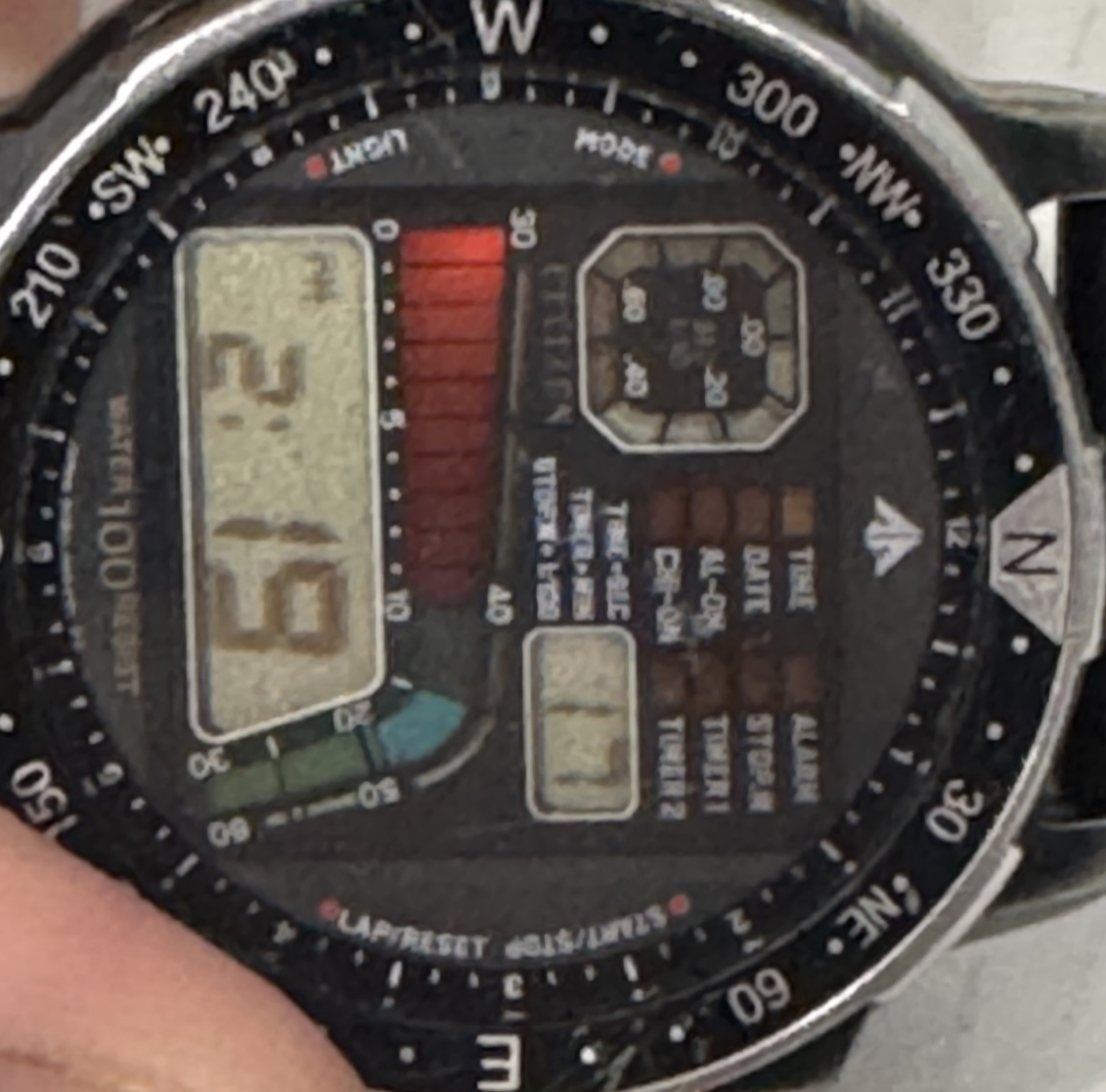 Citizen Digital D060 Windsurfer Men's Black Watch for sale online